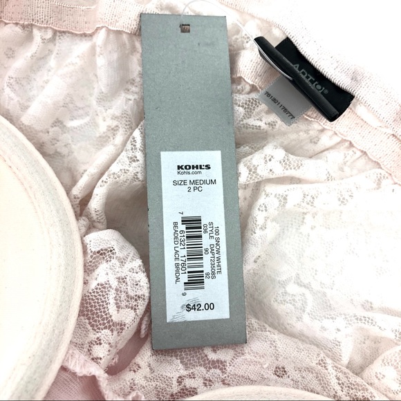 Apt. 9 Blush Pink Beaded Lace Bridal Intimate Set - Picture 5 of 11